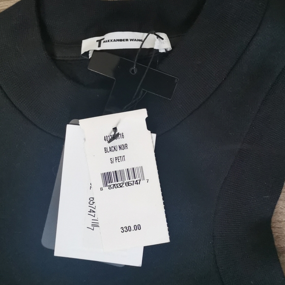 Black one sleeve crop sweater - Picture 5 of 6